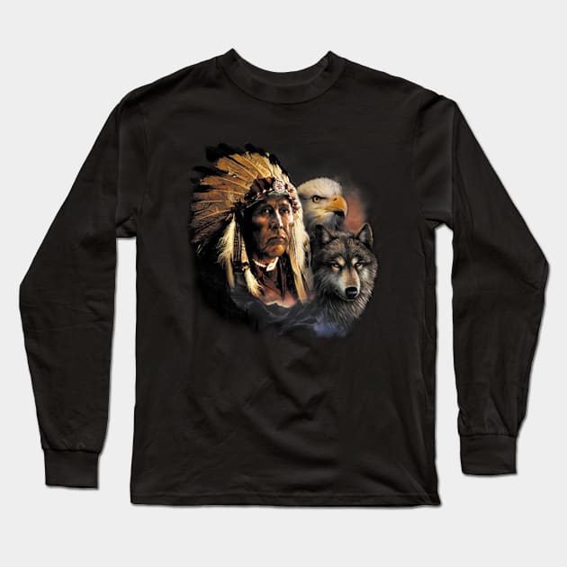 The Wolf Tribes Long Sleeve T-Shirt by KA Creative Design